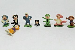 Hanna Barbera Top Cat Brain Choo & Friends Mini Minature Marx Tinykins 8 Figures