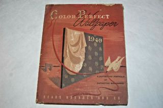 Vintage 1940 - Sears Roebuck And Co - Wallpaper Sample Book - 87 Pages