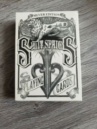 David Blaine Playing Cards - Split Spades Lions Silver Edition Rare