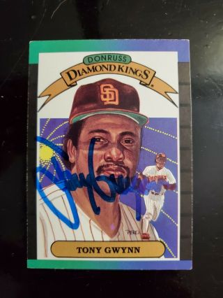 Tony Gwynn Signed Autographed San Diego Padres Card