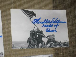 Hershel Williams Signed 4x6 Iwo Jima Flag Photo Medal Of Honor Autograph 1f