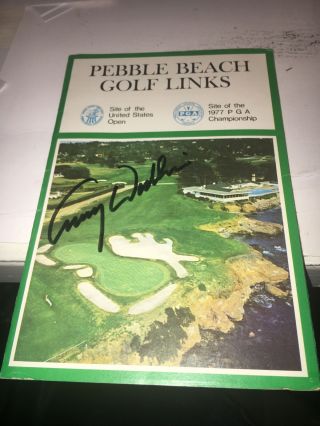 Lanny Wadkins Hofer 1977 Pga Championship Signed Pebble Beach Scorecard
