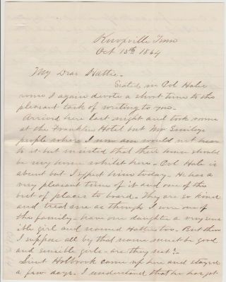1864 Civil War Soldier Letter - Knoxville Tn - Good Content - Negro Regiment