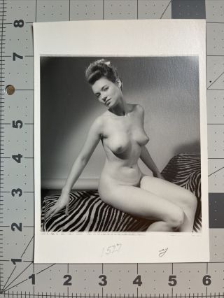 Vtg Irving Klaw Silver Gelatin Photo Artistic Nude Written Note 6x8 1527