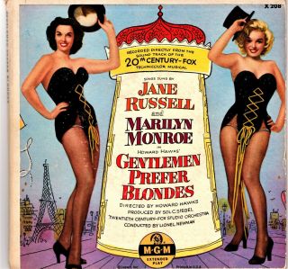 Gentlemen Prefer Blondes Jane Russell & Marilyn Monroe Soundtrack 45