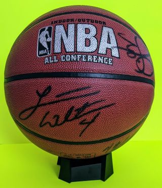 Luke Walton/dereck Fisher La Lakers Team Ball Signed Basketball