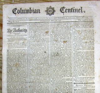 1792 Newspaper Revolutionary War Gen Nathaniel Greene Dead,  Ohio Indian Wars