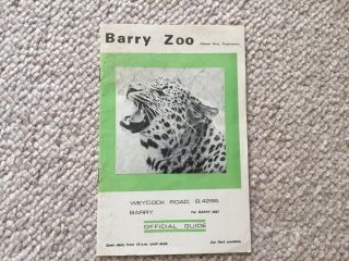 Vintage And Rare 1960’s Barry Zoo Official Guide Booklet