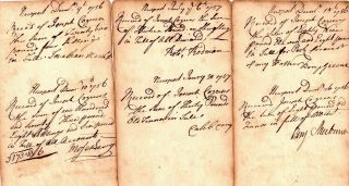 1756,  Newport,  Rhode Island,  Moses Levy,  Joseph Cozzens,  Died At Sea,  Receipts