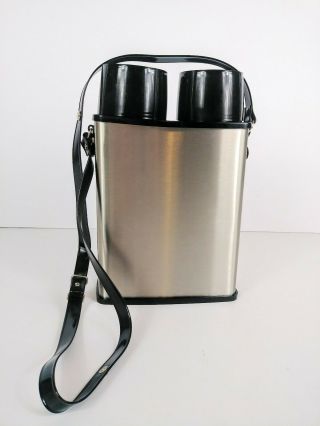 Vintage Thermo - Serv Company Stainless Steel Double - Sided West Bend Thermos
