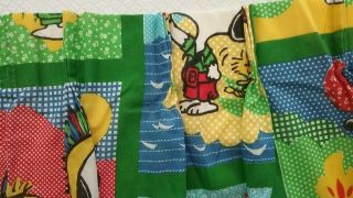 Vintage Peanuts Snoopy 63 Inch Pair Pinch Pleat Drapes