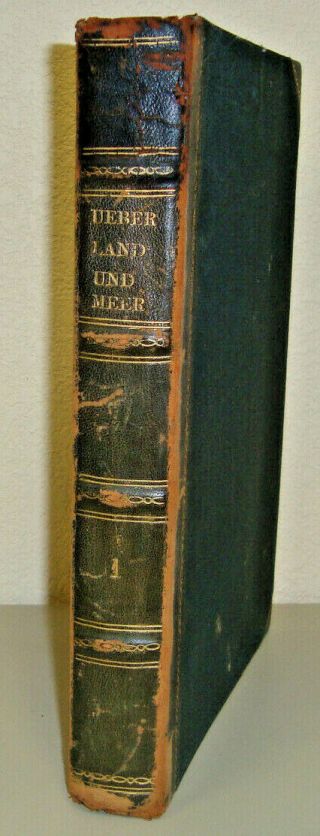 1890s Uber Land Und Meer (over Land And Sea) Bound Newspaper Book