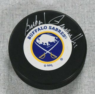 Gilbert Perreault Signed Buffalo Sabres Logo Nhl Game Model Puck Bc2833
