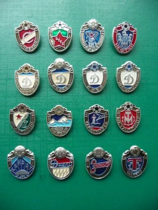 Set Of 16 Ussr Soviet Football Club Fc Logo Badge