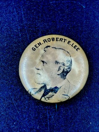 Antique American Pepsin Gum Co Pinback Robert E Lee Civil War