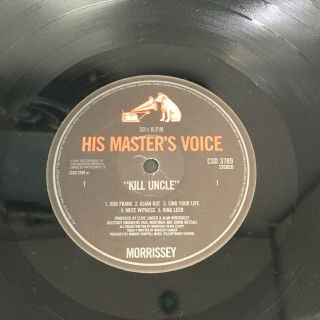 Morrissey – Kill Uncle Vinyl LP Rare 1991 UK 1st Pressing A - 3 B - 3 VG,  - EX 3