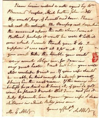 1803,  Coventry,  CT; Rev.  Abiel Abbott,  letter,  laments loss of brother ' s baby son 3