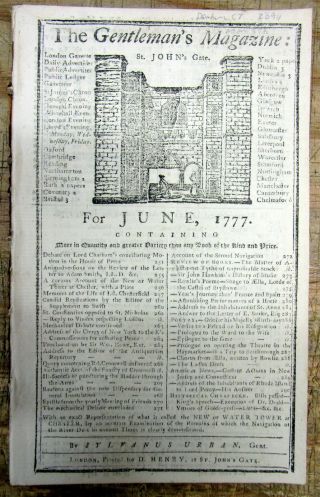 1777 Revolutionary War Newspaper Battle Of Ridgefield Connecticut & Danbury Ct