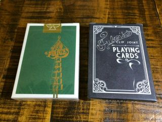 Fulton’s Playing Card Set Ace Green & Gold And Fulton 