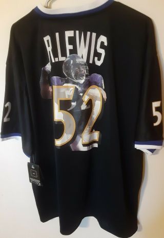 Rare Vintage Ray Lewis Jersey By Nike On Field Size Xxl Special Graphic Black