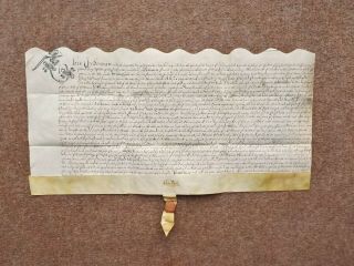 1641 Brockford Thornham Suffolk 17th Century Vellum Deed Document Indenture