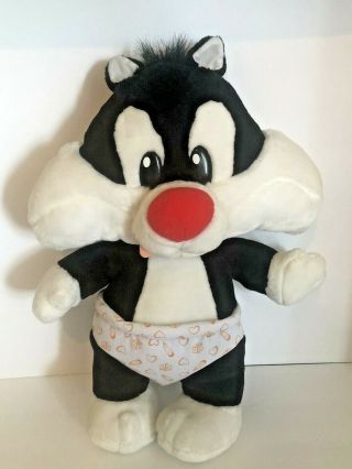 Looney Tunes Baby Sylvester Plush Stuffed Animal 18 " Diaper 1996