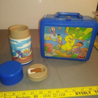 Vintage Sesame Street Muppets Lunchbox With Thermos