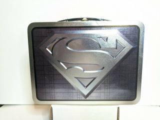 Superman Platinum Emblem Tin Lunchbox Dc Comics