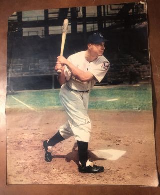 Dolph Camilli Brooklyn Dodgers Signed Newspaper Photo Autograph Circa 1941