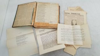 Antique C.  1920s Civil War Hero Scrap Book Judge William F.  Kenfield W/telegrams