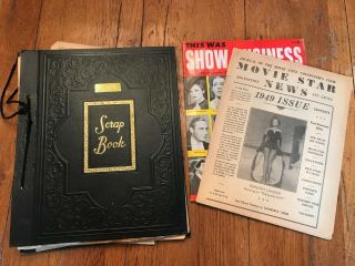 Silent Film Stars Scrapbook Garbo,  Valentino,  Bow,  Moore,  News Clippings Photos