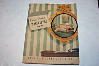 Vintage 1941 - Sears Roebuck And Co - Wallpaper Sample Book - 86 Pages
