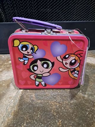 Vintage - Cartoon Network - The Powerpuff Girls Mini Lunch Tin Metal Lunchbox
