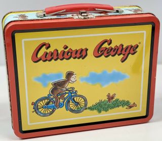 Limited Edition - Curious George Metal Lunch Box - Collectible Tin Tote - Rare