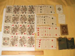 Rare Playing Cards From Aug.  Beck & Co. ,  Chicago,  Ill.  1896 W.  Box