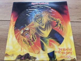 Iron Maiden - The Number Of The Beast - 12 " Single Limited Picture Disc,  Die Cut