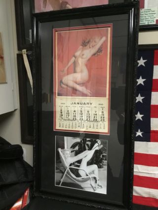 Rare Marilyn Monroe 1955 Calender Framed And Matted Golden Dreams. 2