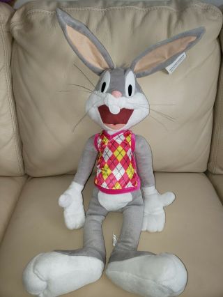 Vintage Warner Brothers Looney Tunes Bugs Bunny Large Plush Six Flags,  22 ",  Nwt