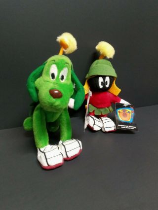 Marvin The Martian & K - 9 1999 Looney Tunes 8 " Bean Bag Collectable Plush Mk3
