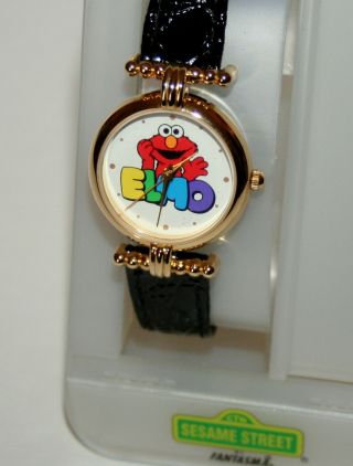 Vintage Fantasma Elmo Sesame Street Muppets Quartz Watch 1995 Nos