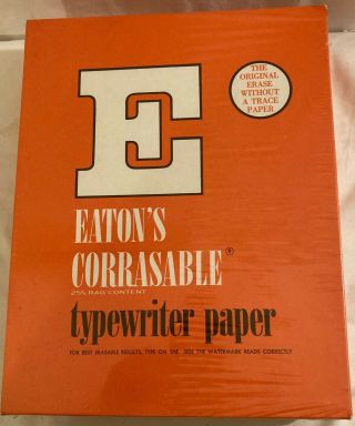 N.  O.  S.  Eatons Corrasable Onionskin Typewriter Paper 8 1/2 " X 11 " Ream 500 Sheets