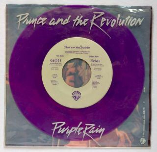 Prince Purple Rain 1984 Ultra Rare Double Sided Purple 45 Vinyl Record 7 " Single