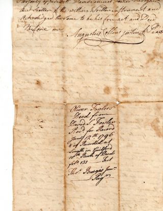 1796 Guilford CT Deed David Fowler to Oliver Fowler,  Guilford Land 2