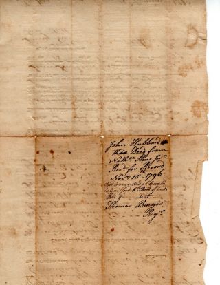 1796 Guilford CT Deed Nathaniel Stone to John Hubbard,  Guilford Land 2