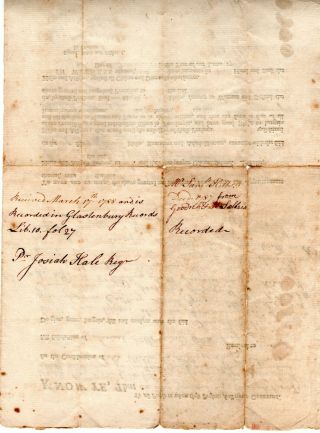 1787 Deed Glastonbury CT Wait Goodrich & Others to Samuel Hills 2