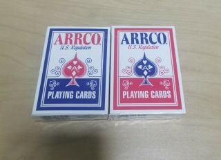 2 Decks Vintage Blue Seal Arrco Playing Cards Set Ohio