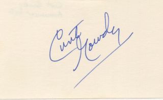 Curt Gowdy - Iconic Mlb Baseball Broadcaster - Signed 3x5 Card
