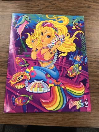 Lisa Frank Shelle Mermaid Folder With Removed Name,  Light Scratched/indents