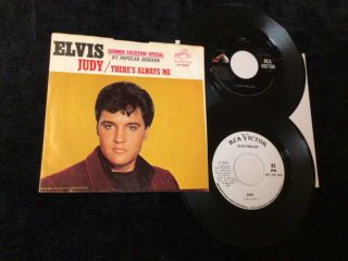 Elvis Presley 45 Promo 47 - 9287 Judy/there’s Always Me 2 Variations 2 Rec 1 Ps Nm
