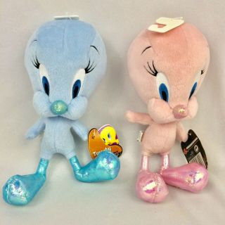 Tweety Bird Plush Dolls Looney Tunes Baby Blue Pink Gender Reveal Toys Shiny